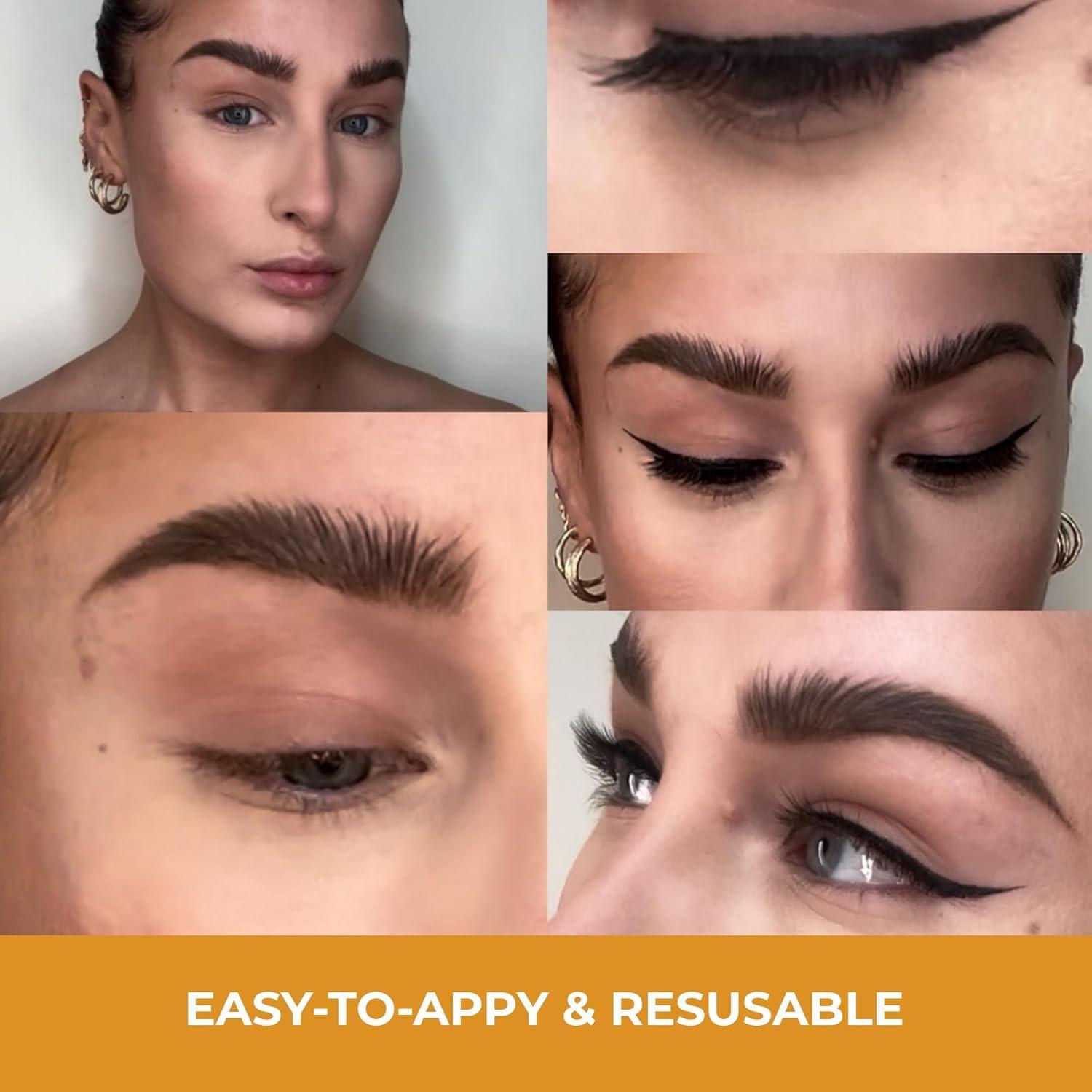 Kit de Pestañas Mágicas Fab Brows - Pestañas Reutilizables y Delineador Adhesivo
