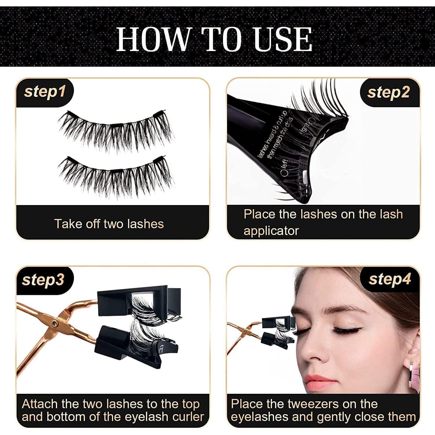 Kit de Pestañas Magnéticas Gemonad Reutilizables 16 Piezas