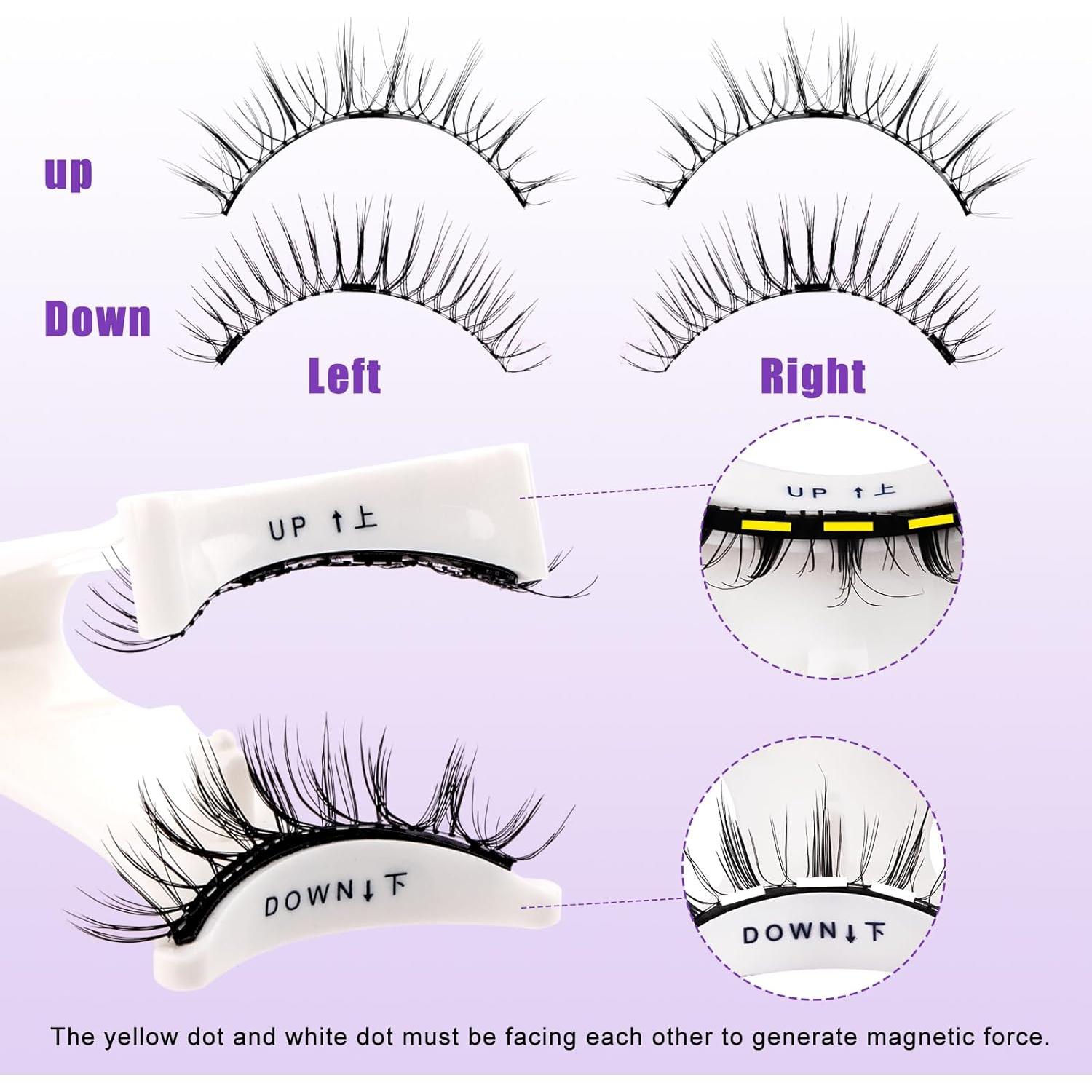 Kit de Pestañas Magnéticas WENDY LASHES - 4 Pares Naturales