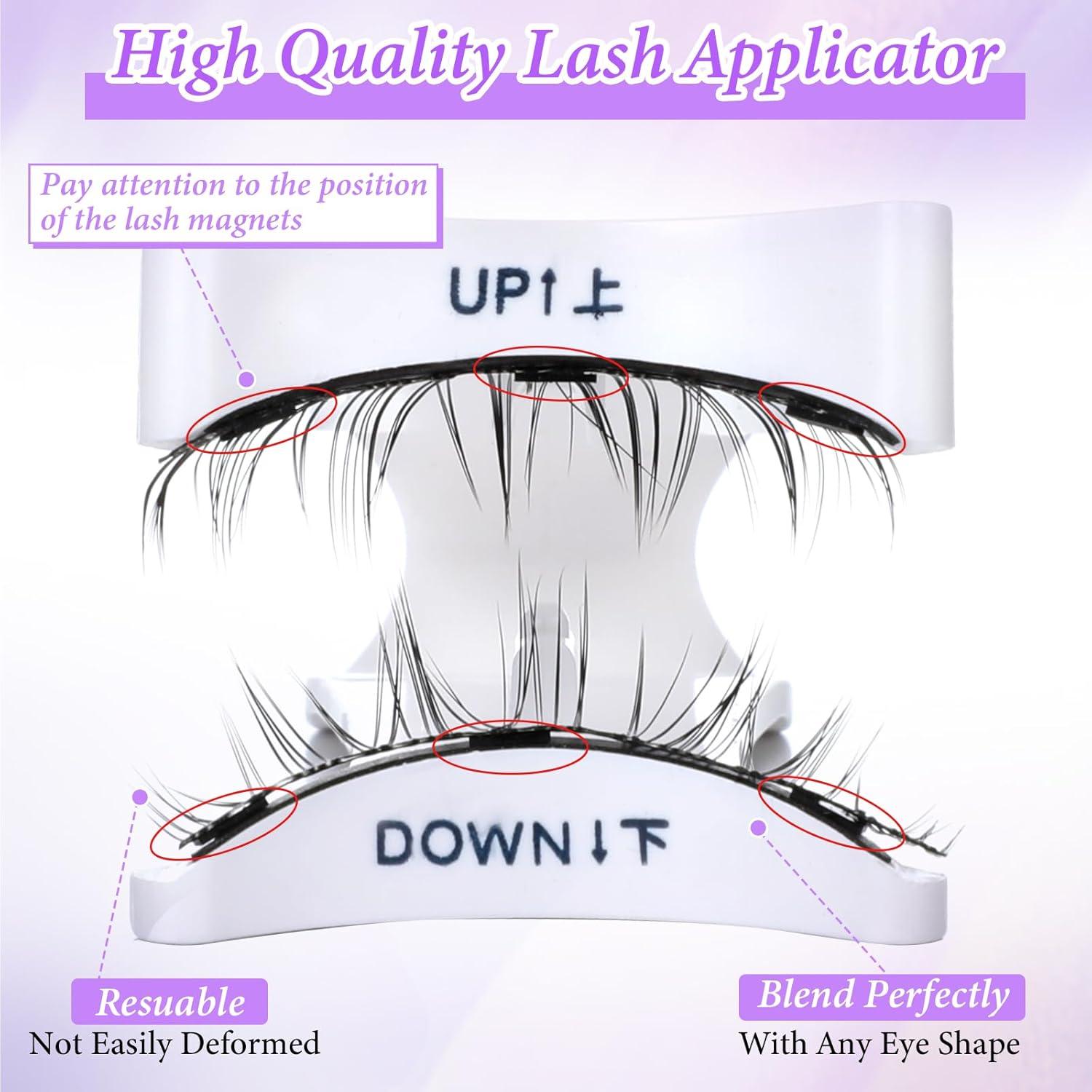 Pestañas Magnéticas Reutilizables Ptwola con Aplicador Natural