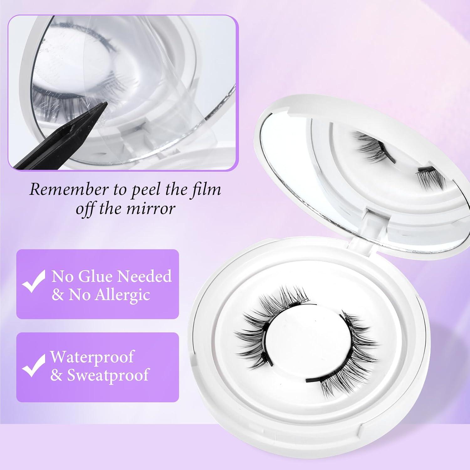 Pestañas Magnéticas Reutilizables Ptwola con Aplicador Natural