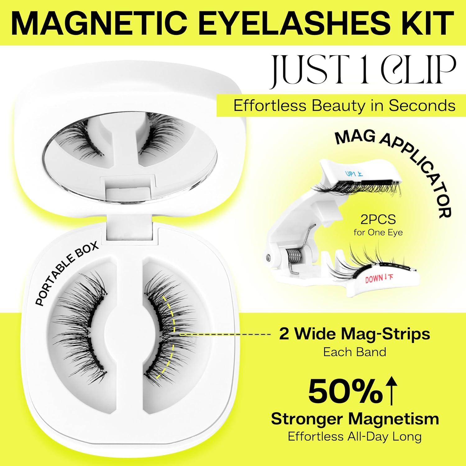 Pestañas Magnéticas CALAILIS Reutilizables con Aplicador 14x8.3cm