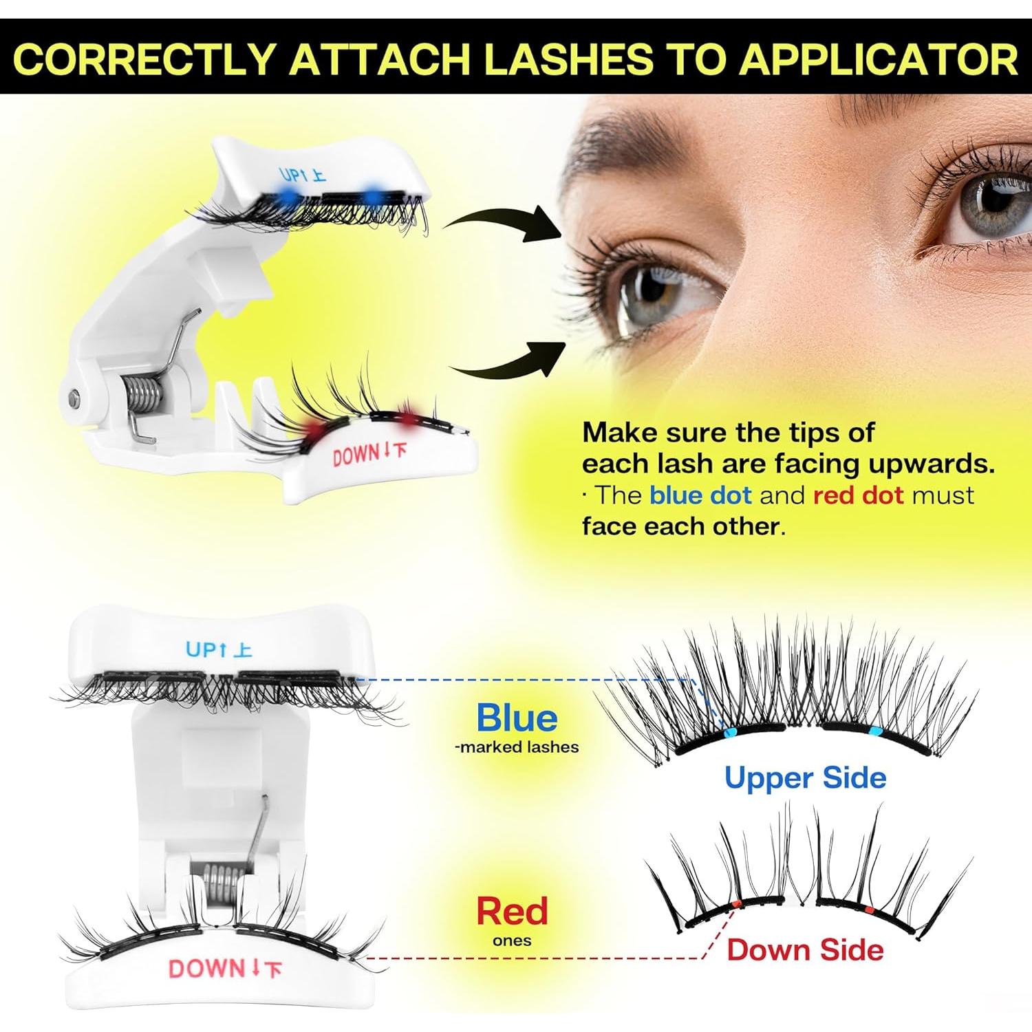 Pestañas Magnéticas CALAILIS Reutilizables con Aplicador 14x8.3cm