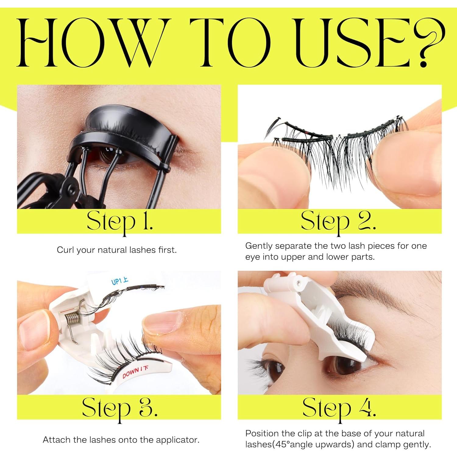 Pestañas Magnéticas CALAILIS Reutilizables con Aplicador 14x8.3cm