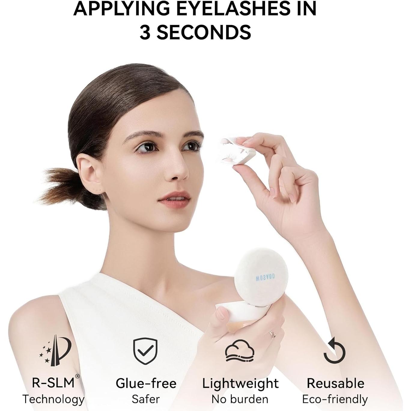 Pestañas Magnéticas WOSADO Negro Hielo Reutilizables 21.5mm