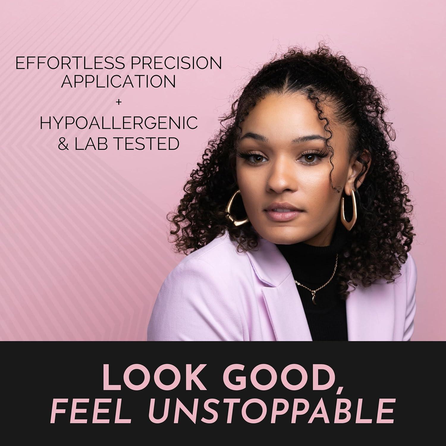 Eyeliner Magnético Negro Luxillia - Impermeable y Resistente a Manchas, Paquete de 2