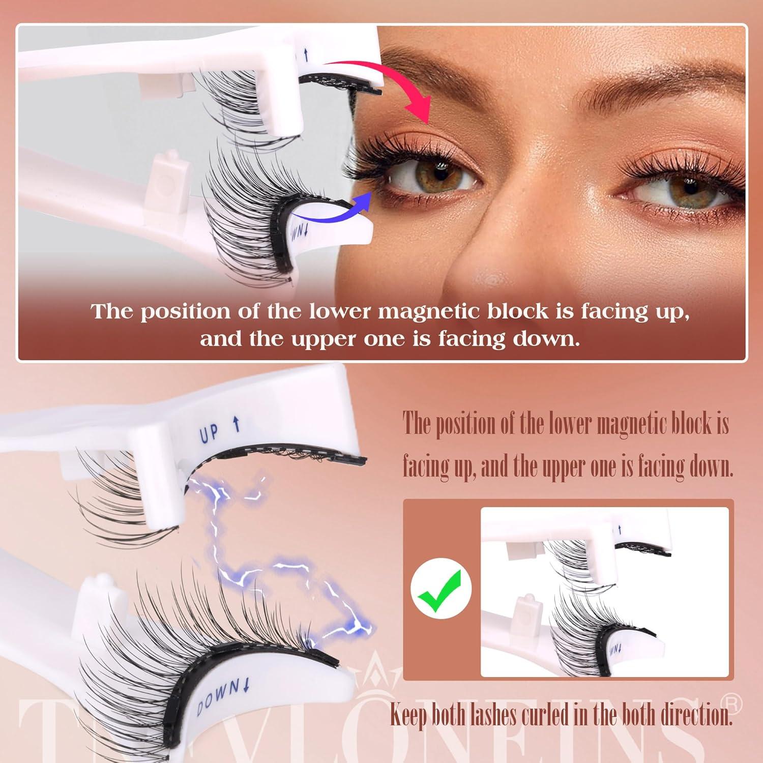 Pestañas Magnéticas Wispy TNFVLONEINS con Aplicador 14cm