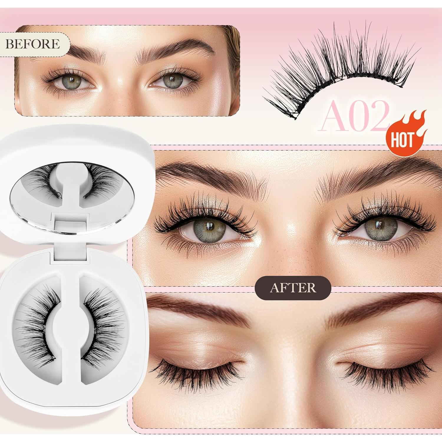 Pestañas Magnéticas LASHVIEW M01 Reutilizables Naturales