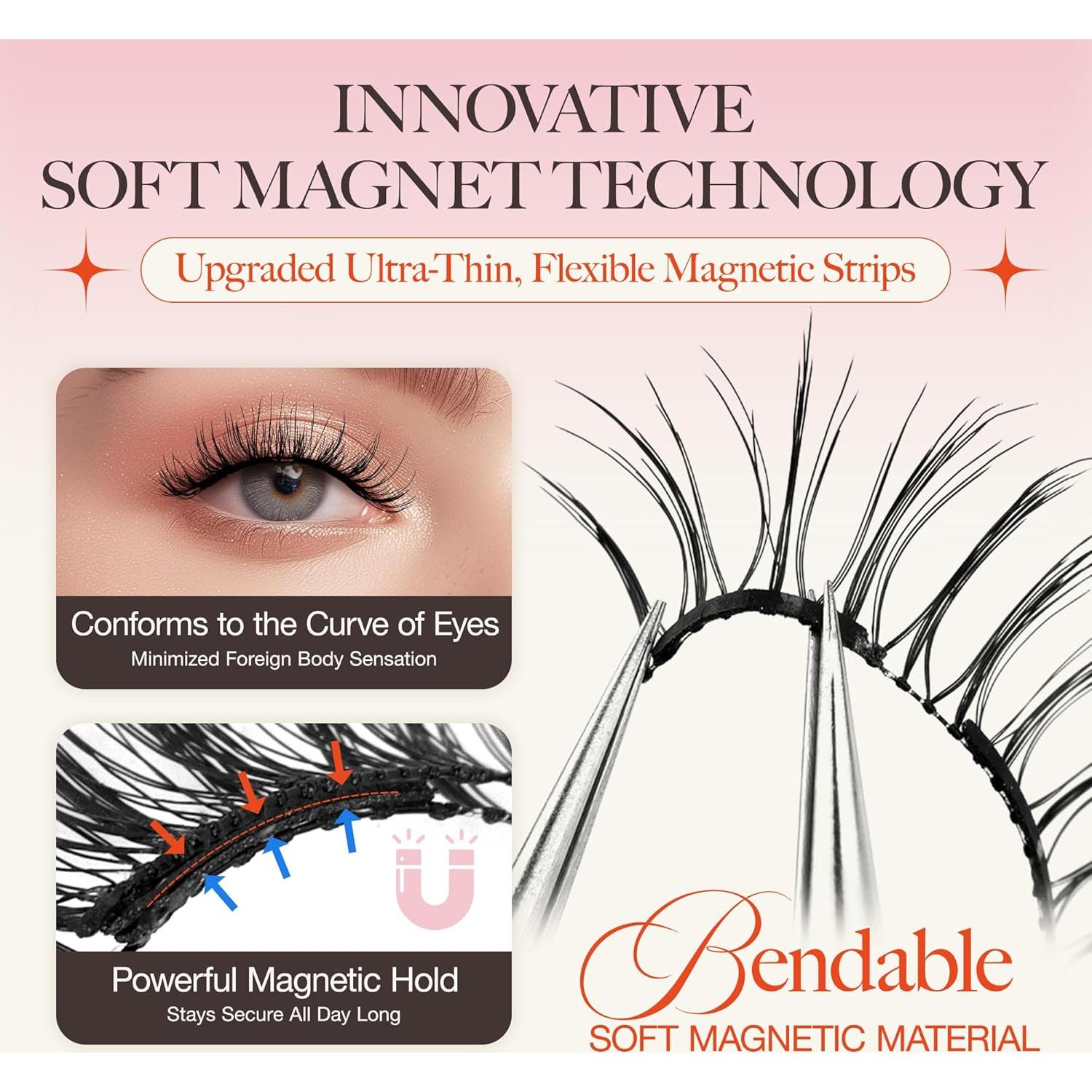 Pestañas Magnéticas LASHVIEW M01 Reutilizables Naturales