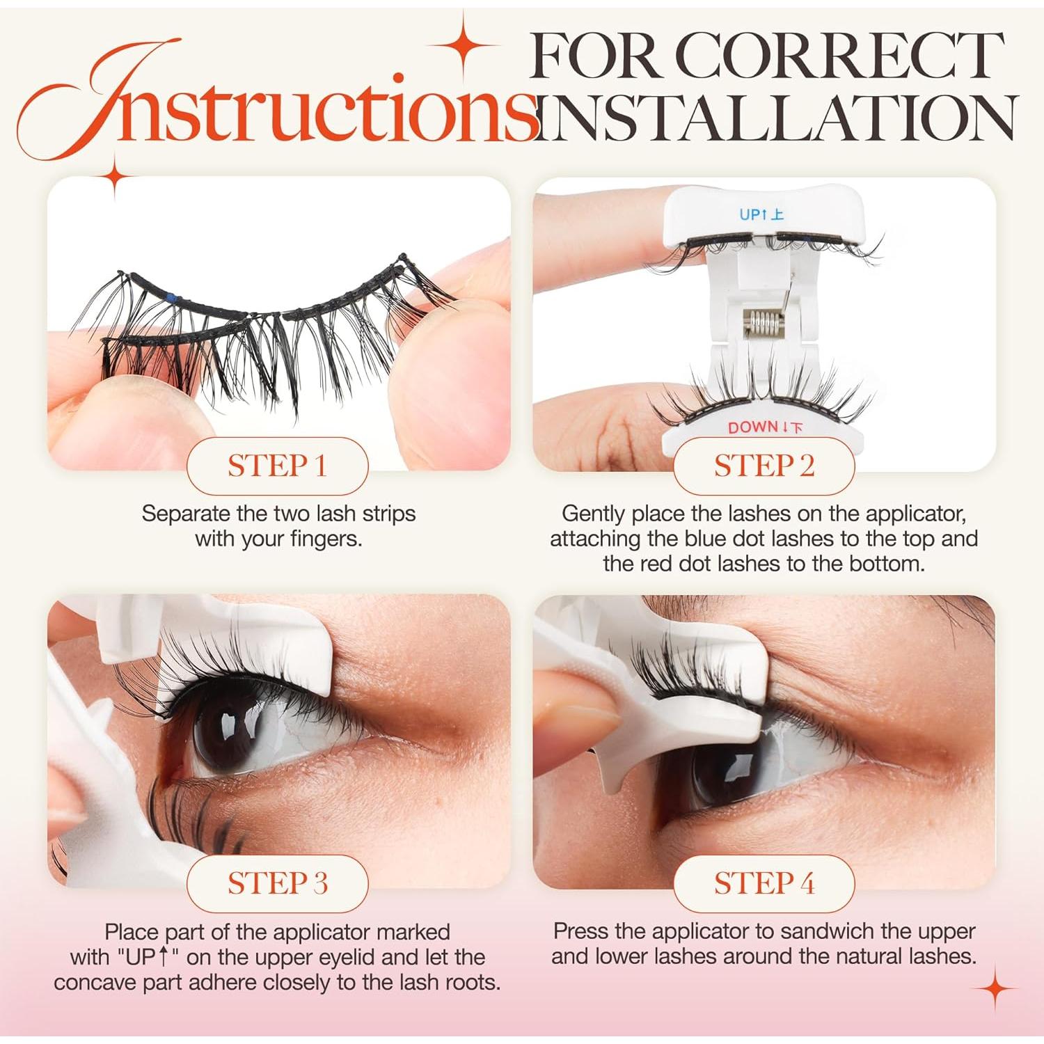 Pestañas Magnéticas LASHVIEW M01 Reutilizables Naturales