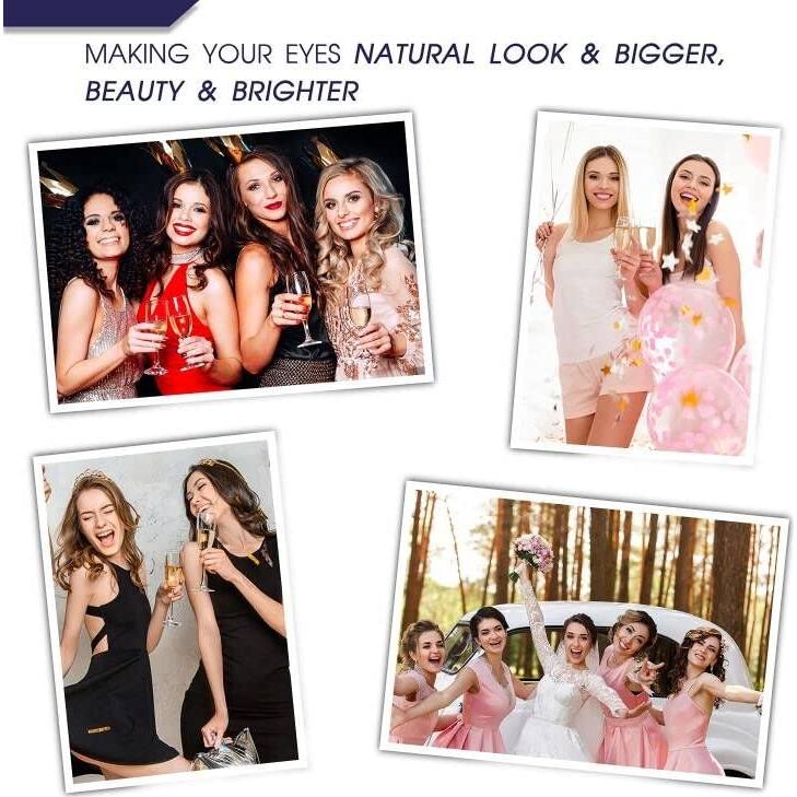 Kit de Pestañas Magnéticas 3D 7 Pares con Delineador 7C SevenCrown