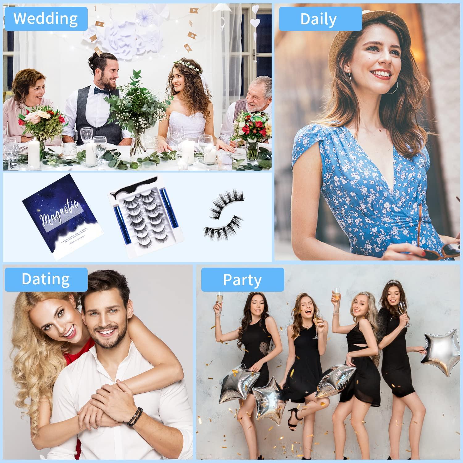 Kit de Pestañas Magnéticas Kistep - 7 Pares Reutilizables 3D