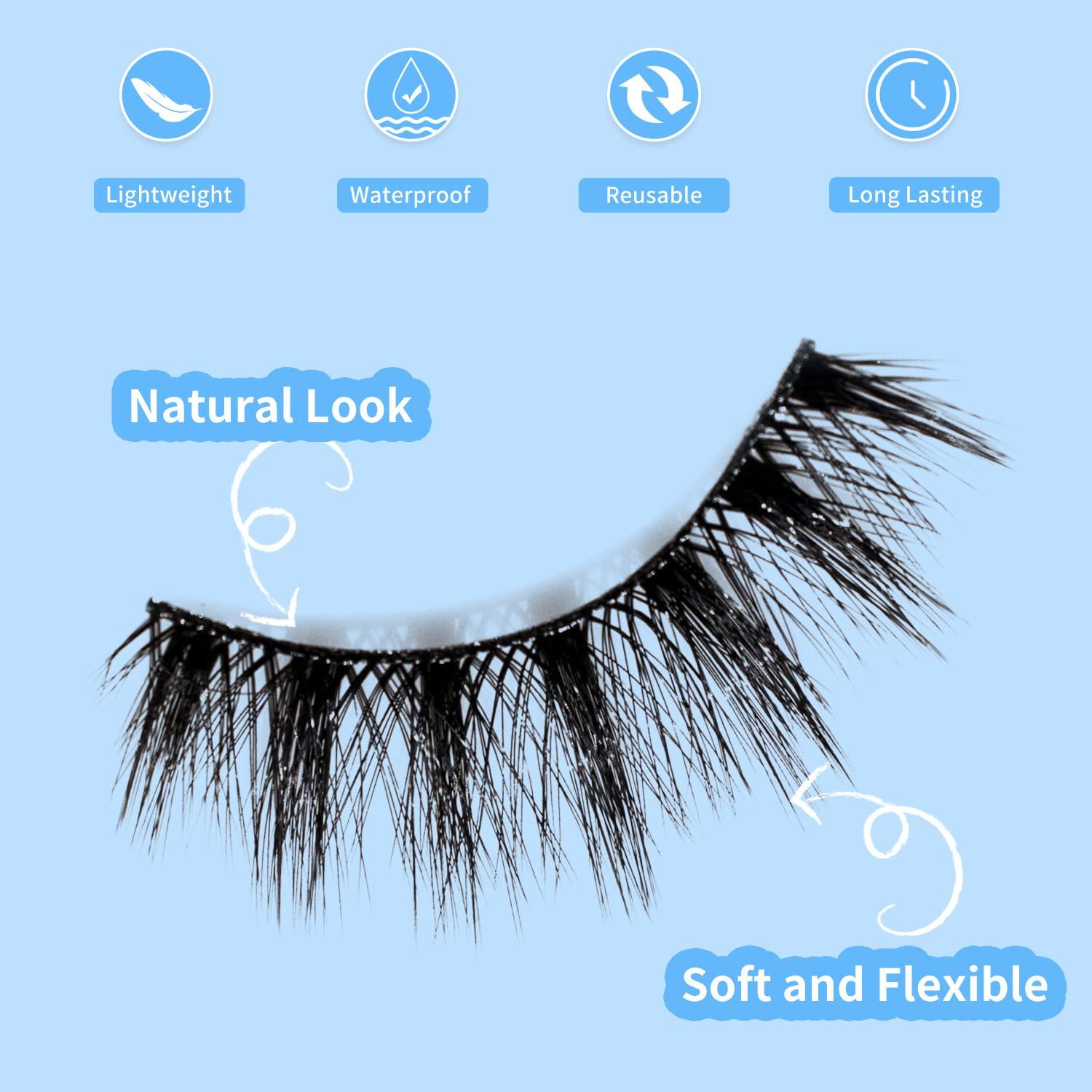 Kit de Pestañas Magnéticas Kistep - 7 Pares Reutilizables 3D