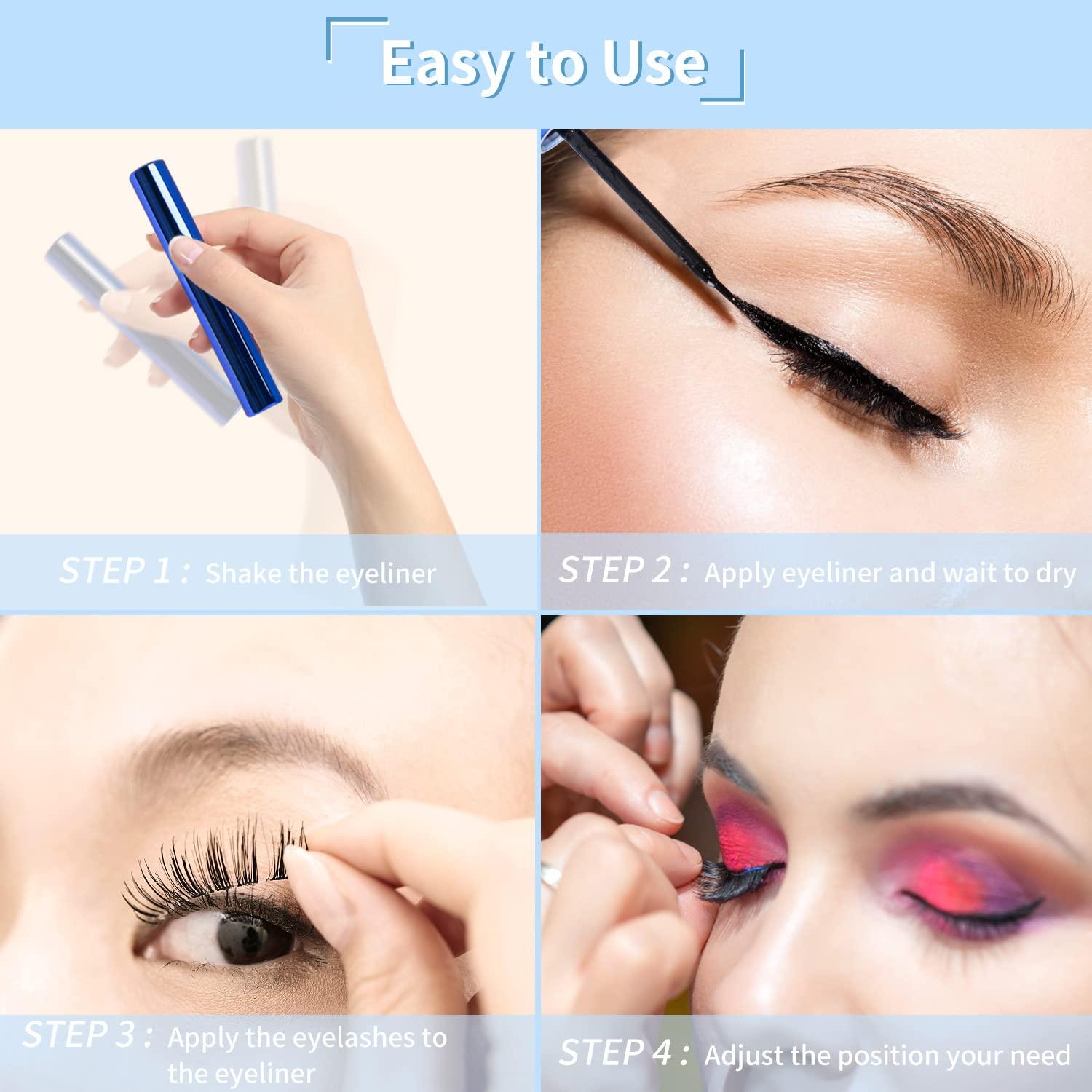 Kit de Pestañas Magnéticas Kistep - 7 Pares Reutilizables 3D