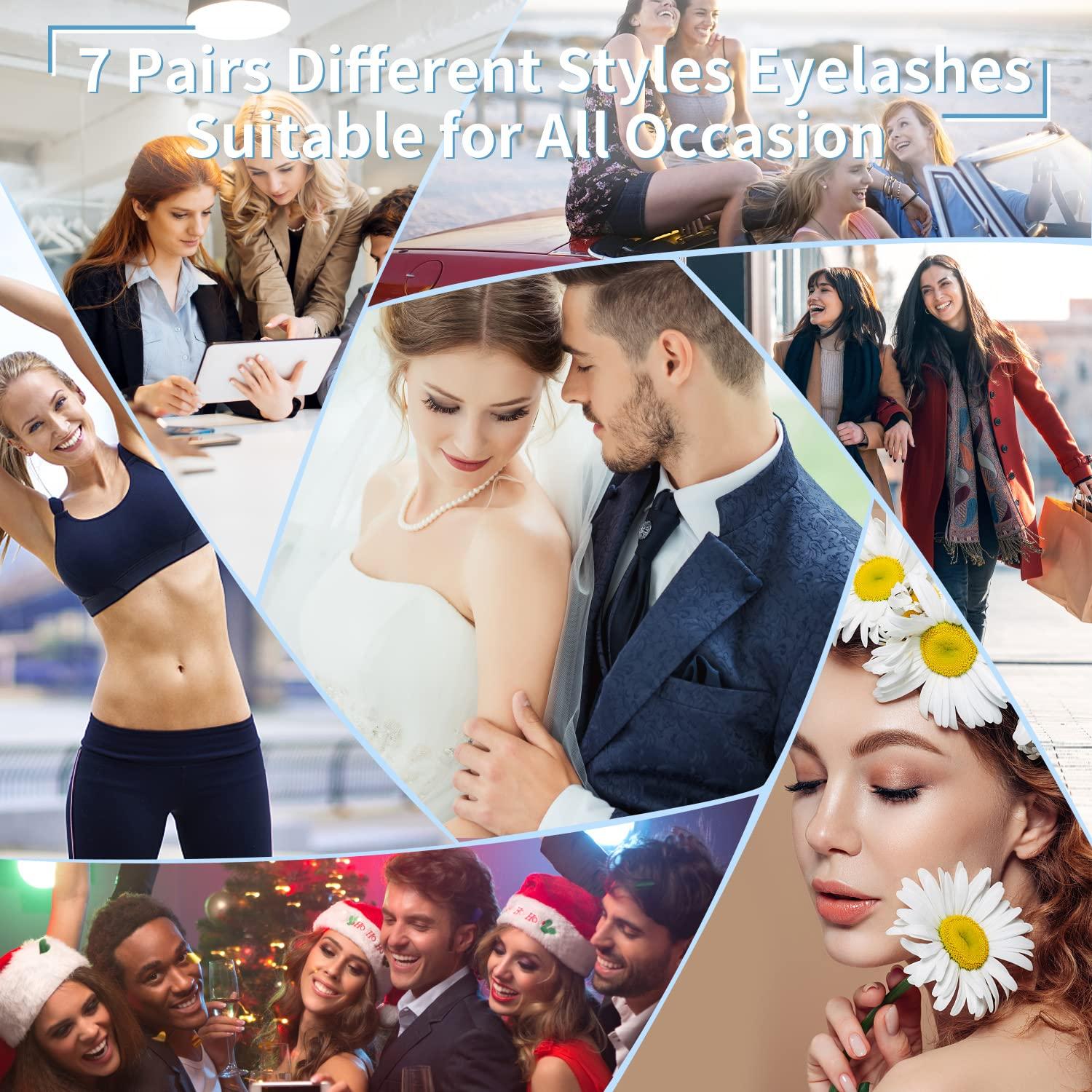 Kit de Pestañas Magnéticas Kistep - 7 Pares Reutilizables 3D