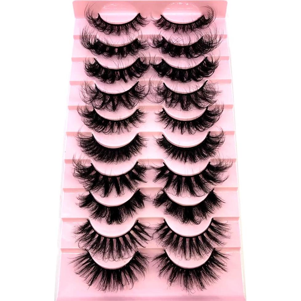 Pestañas Falsas 3D HBZGTLAD Visón Suave Estilo MX-3