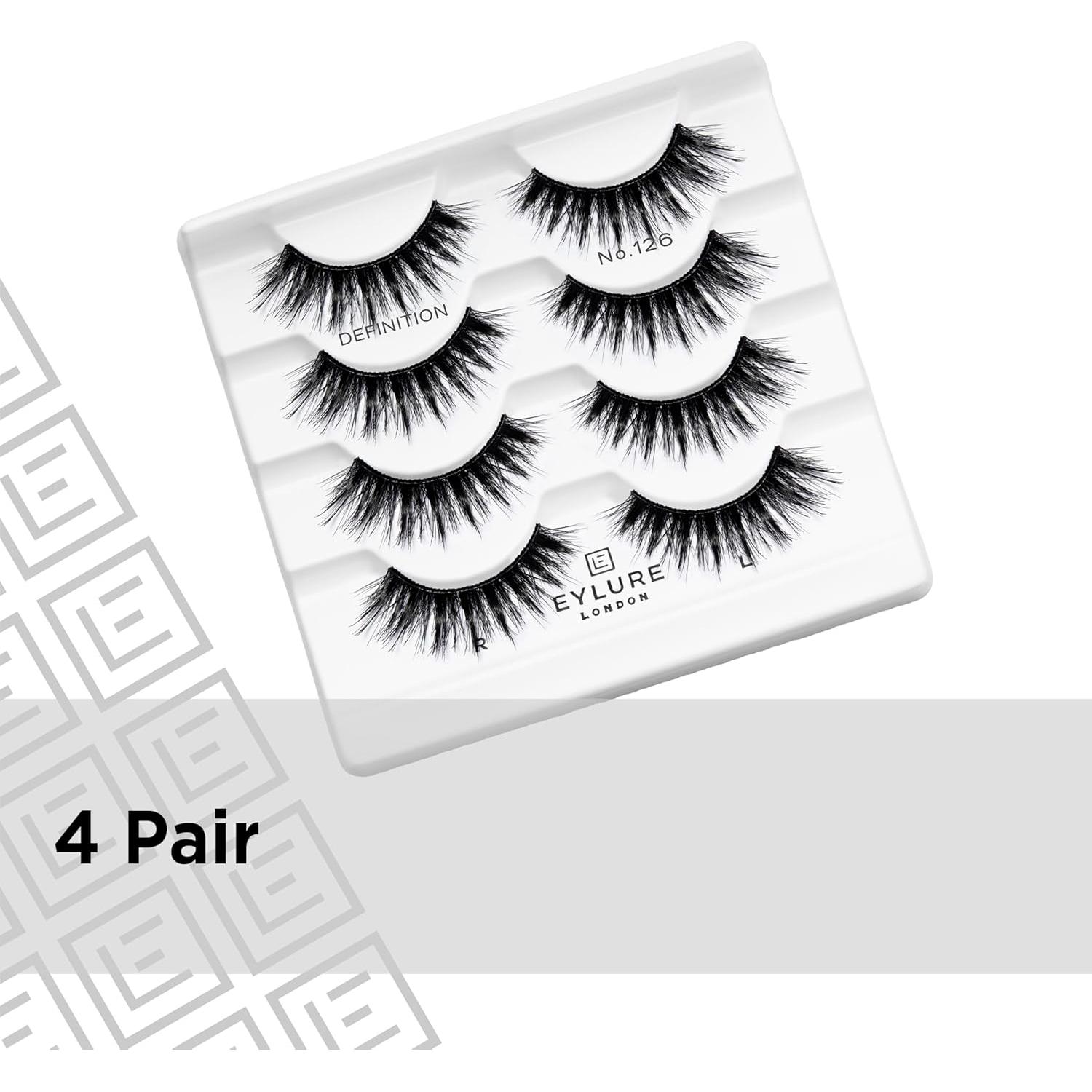 Pestañas Postizas Eylure No. 126 - 4 Pares Reutilizables