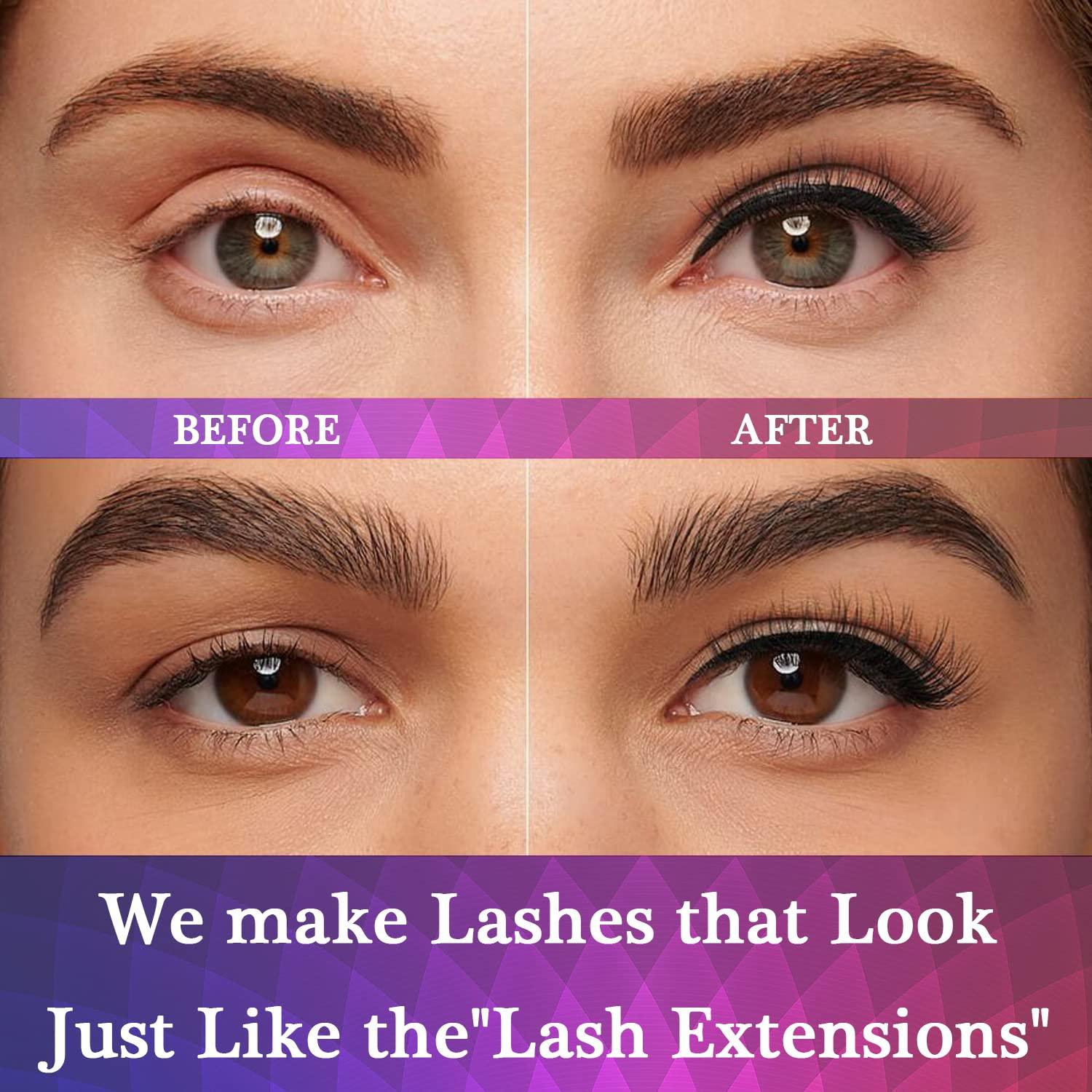 Kit de Pestañas Magnéticas 3D AkesuLash - 10 Pares + Delineador