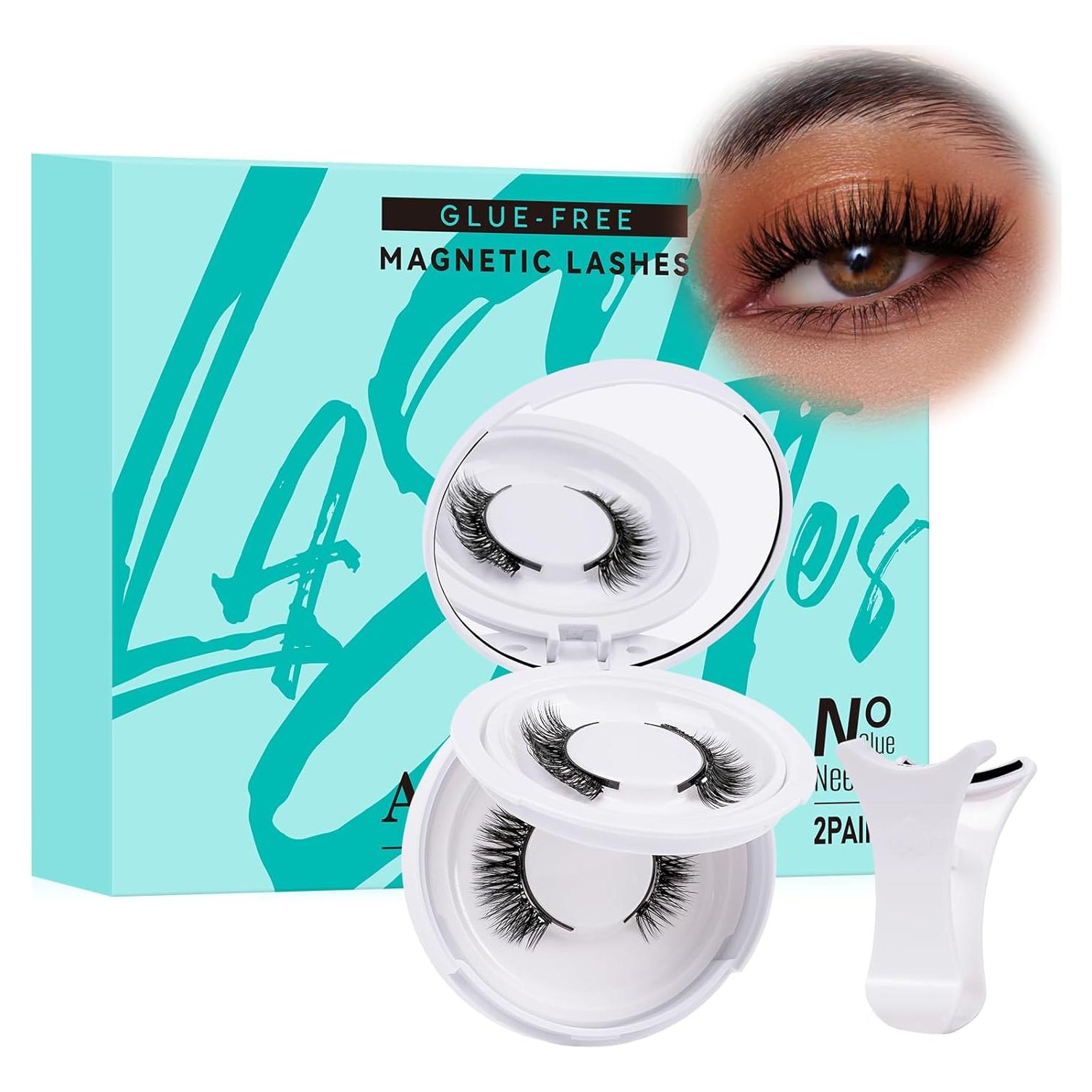 Kit de Pestañas Magnéticas AMZGIRL - 2 Pares Reutilizables