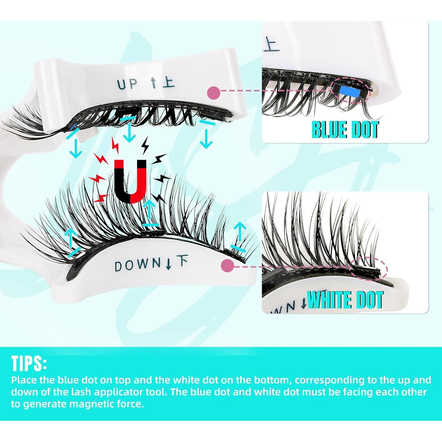 Kit de Pestañas Magnéticas AMZGIRL - 2 Pares Reutilizables