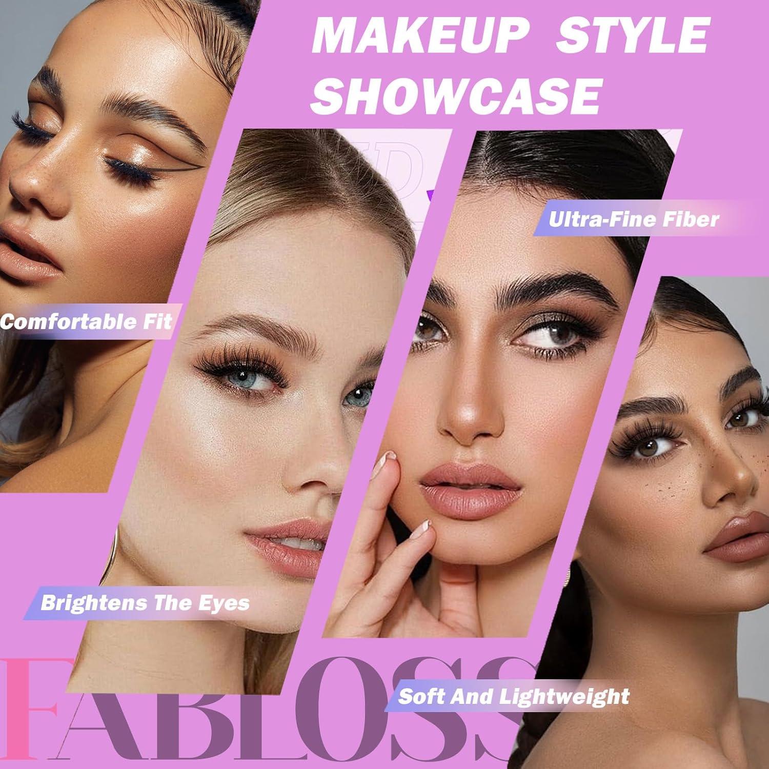 Kit de Pestañas Autoadhesivas Fablosslashes 80 Pcs Reutilizables