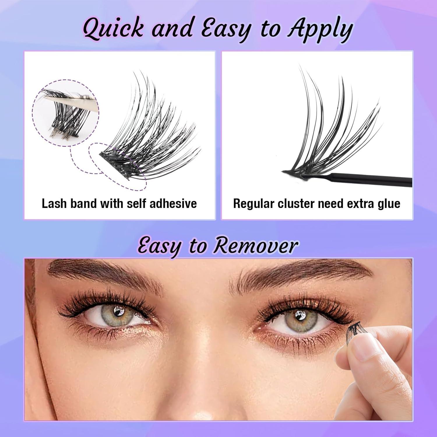 Pestañas Autoadhesivas GOLLEE DIY4D24 Reutilizables 16.1cm