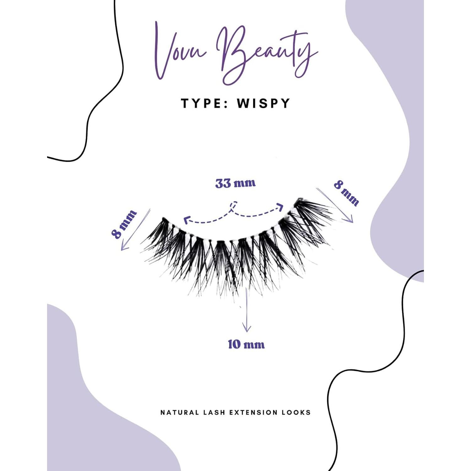 Pestañas Postizas VOVU Naturales - Banda Invisible y Ligeras