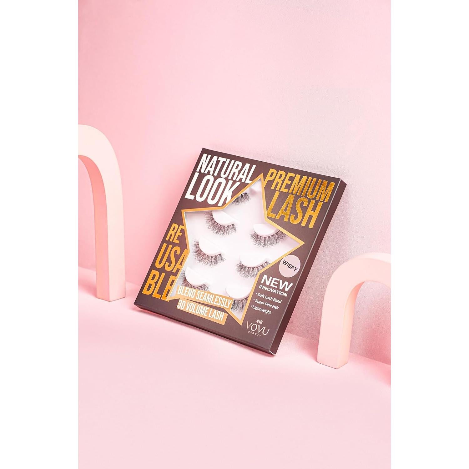 Pestañas Postizas VOVU Naturales - Banda Invisible y Ligeras