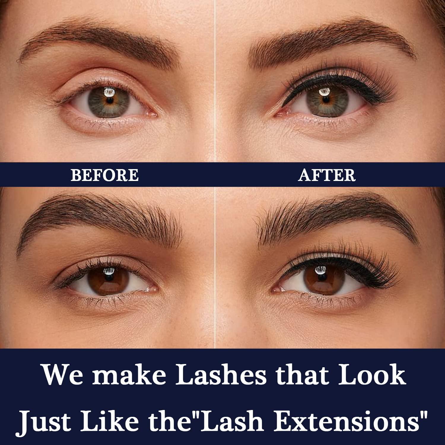 Kit de Pestañas Magnéticas AkesuLash - 10 Pares 3D con Delineador