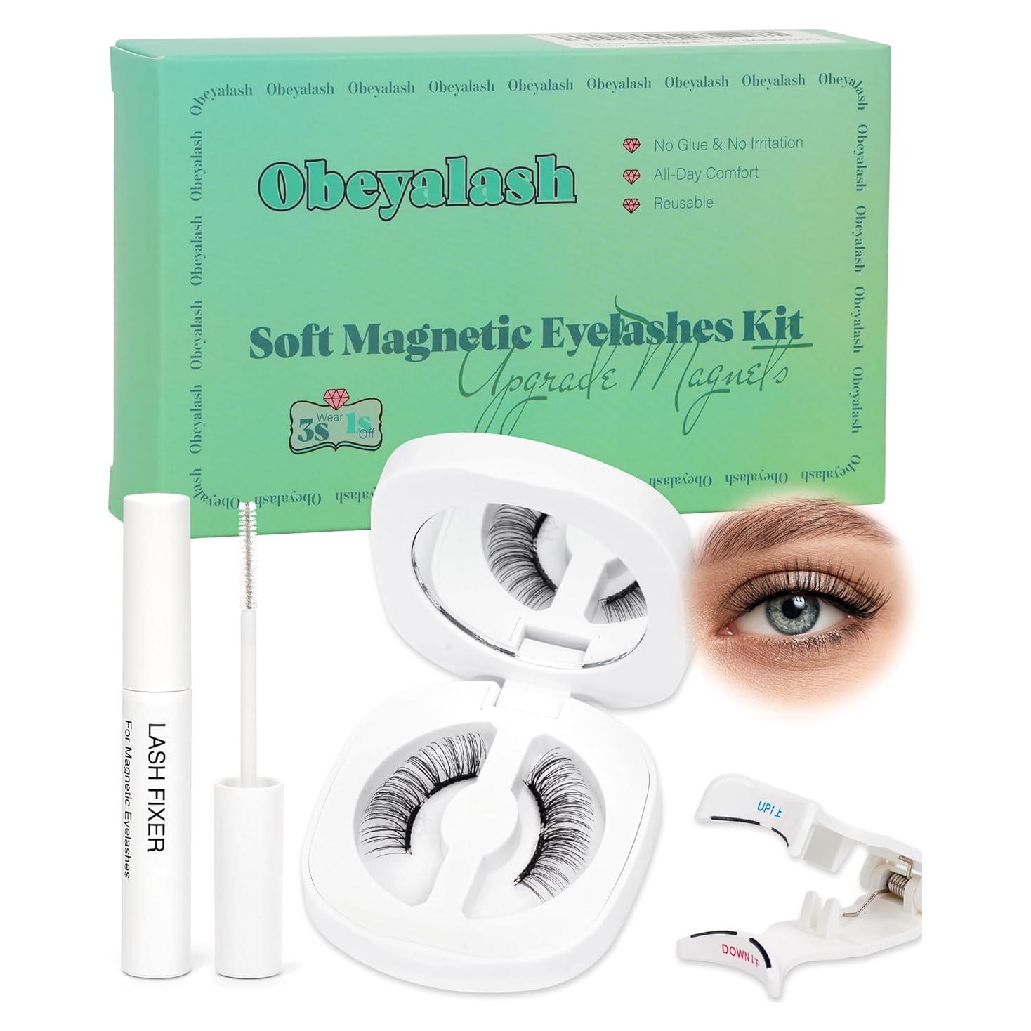 Pestañas Magnéticas Obeyalash con Aplicador - Reutilizables y Ligeras