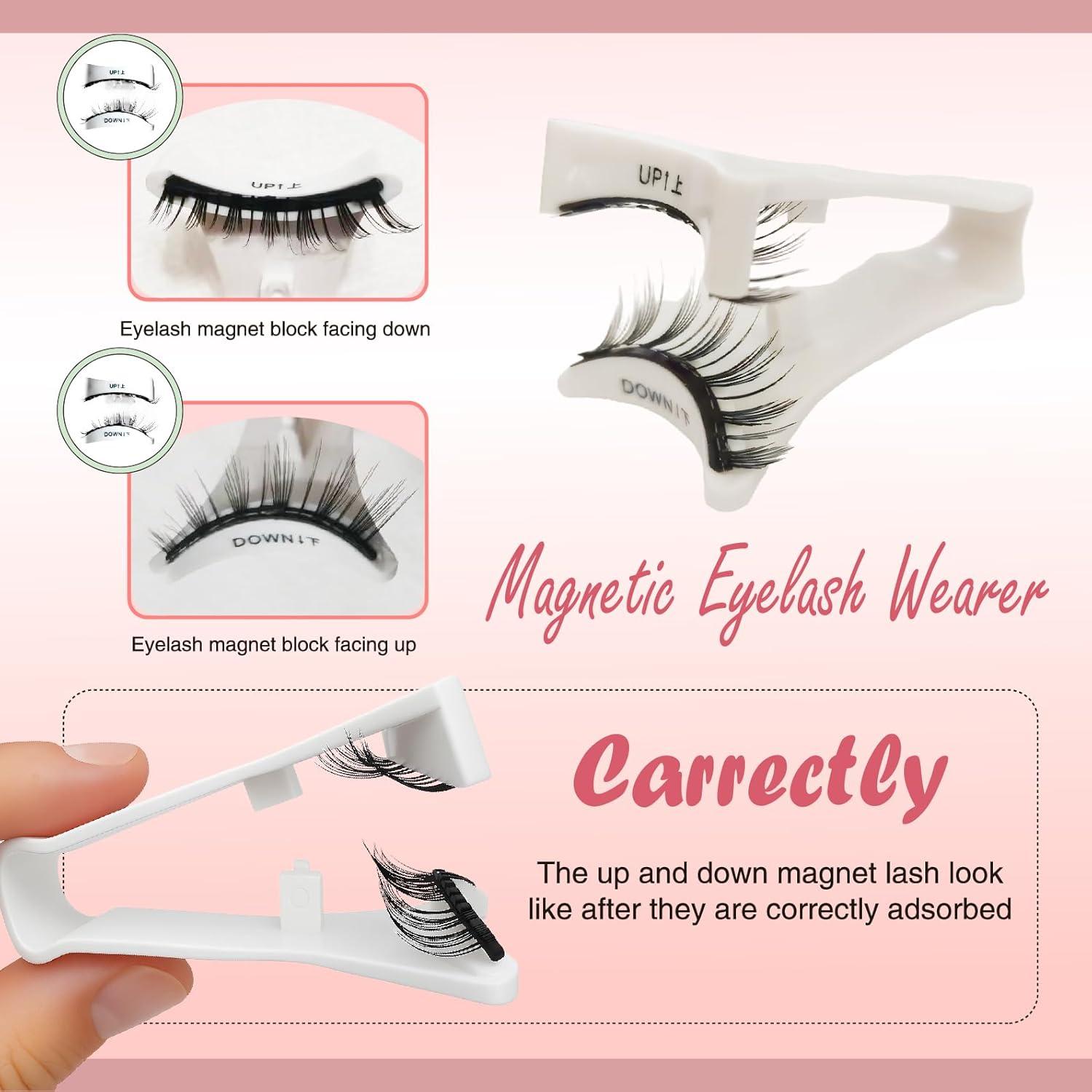 Kit de Pestañas Magnéticas 3D HANWUDI - Sin Pegamento, Naturales