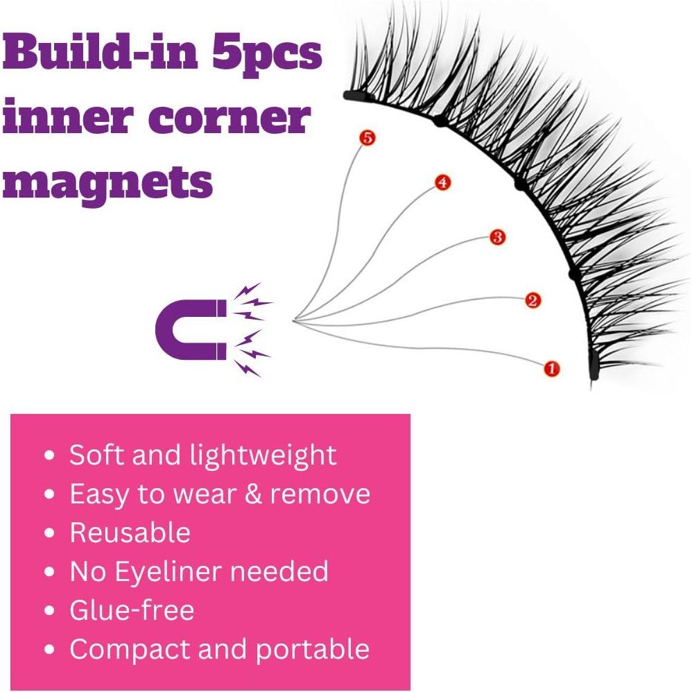 Kit de Pestañas Magnéticas Natty Society - Reutilizables y Sin Pegamento