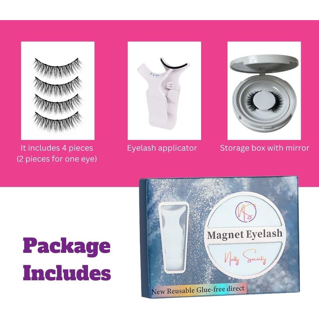 Kit de Pestañas Magnéticas Natty Society - Reutilizables y Sin Pegamento