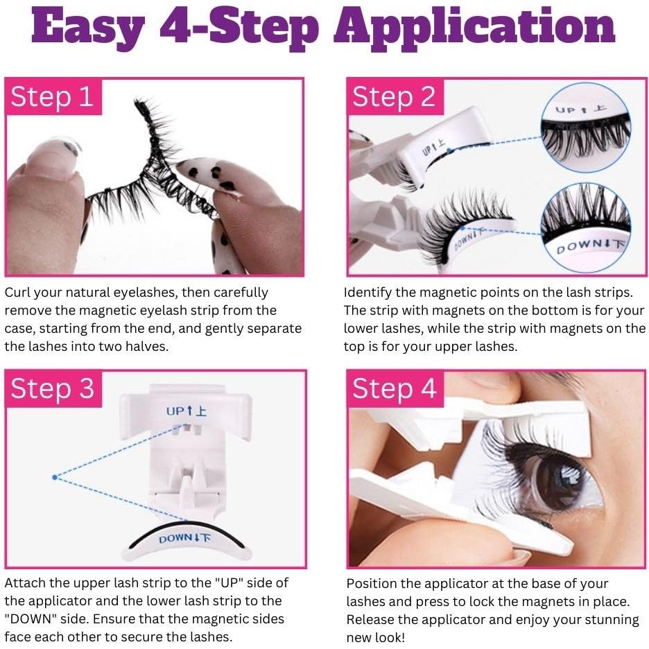 Kit de Pestañas Magnéticas Natty Society - Reutilizables y Sin Pegamento