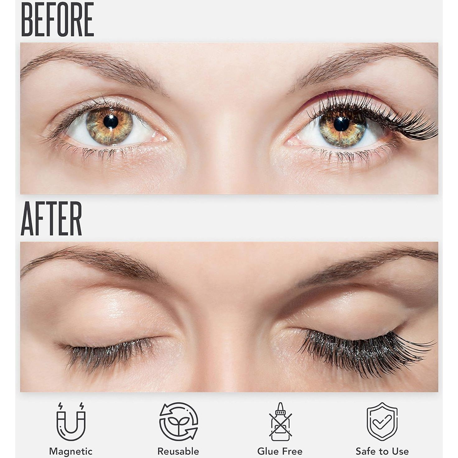 Pestañas Postizas Magnéticas Genérico - Kit 5 Pares Reutilizables