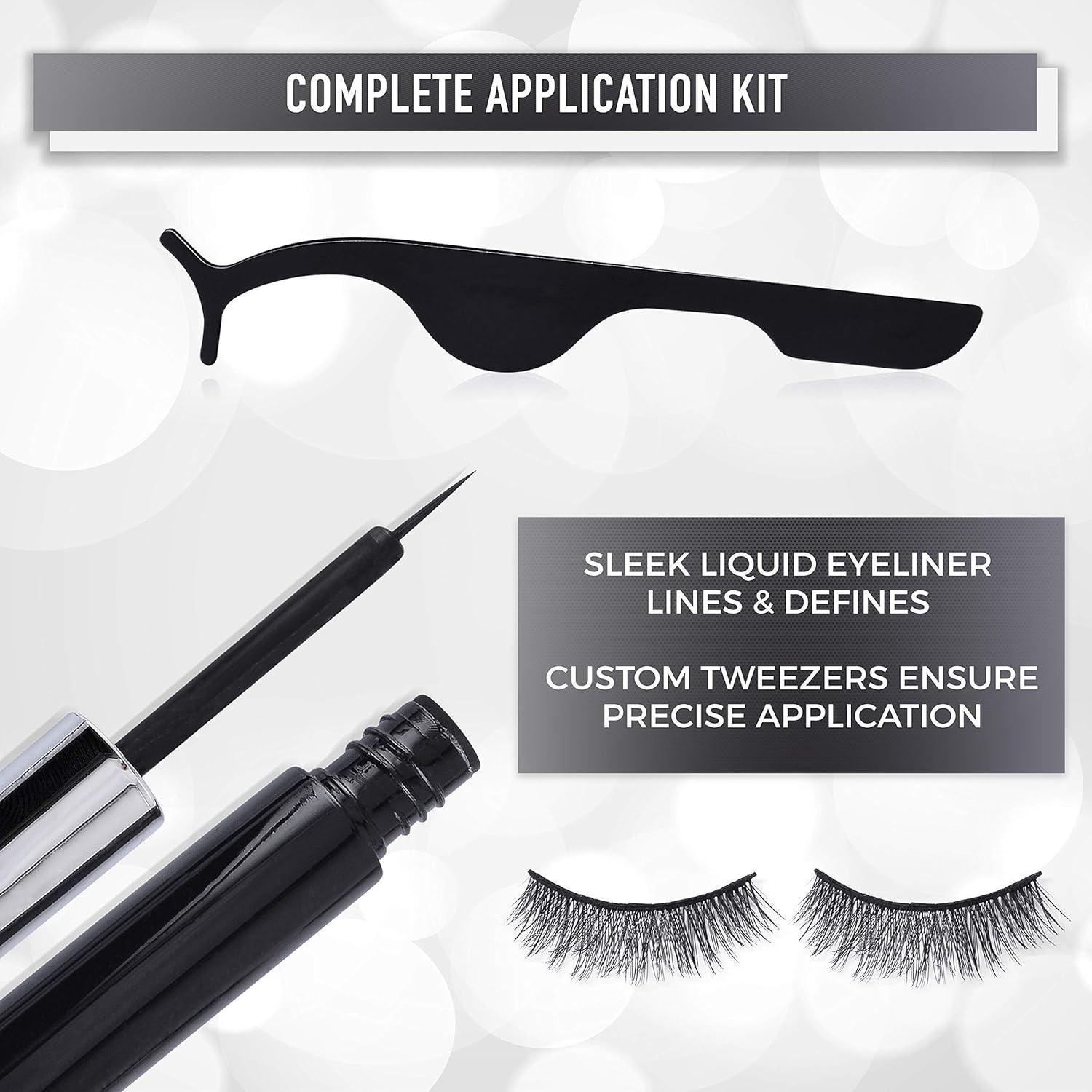 Pestañas Postizas Magnéticas Genérico - Kit 5 Pares Reutilizables