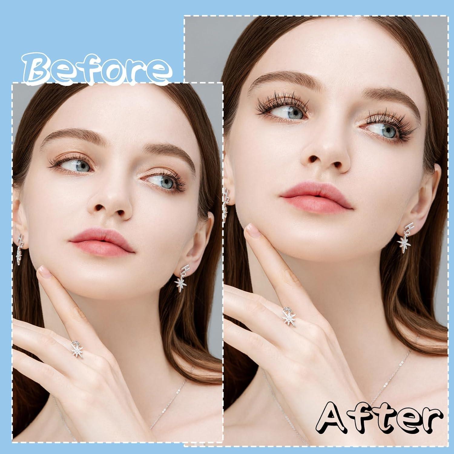 Kit de Pestañas Magnéticas KevKev - 2 Pares Reutilizables