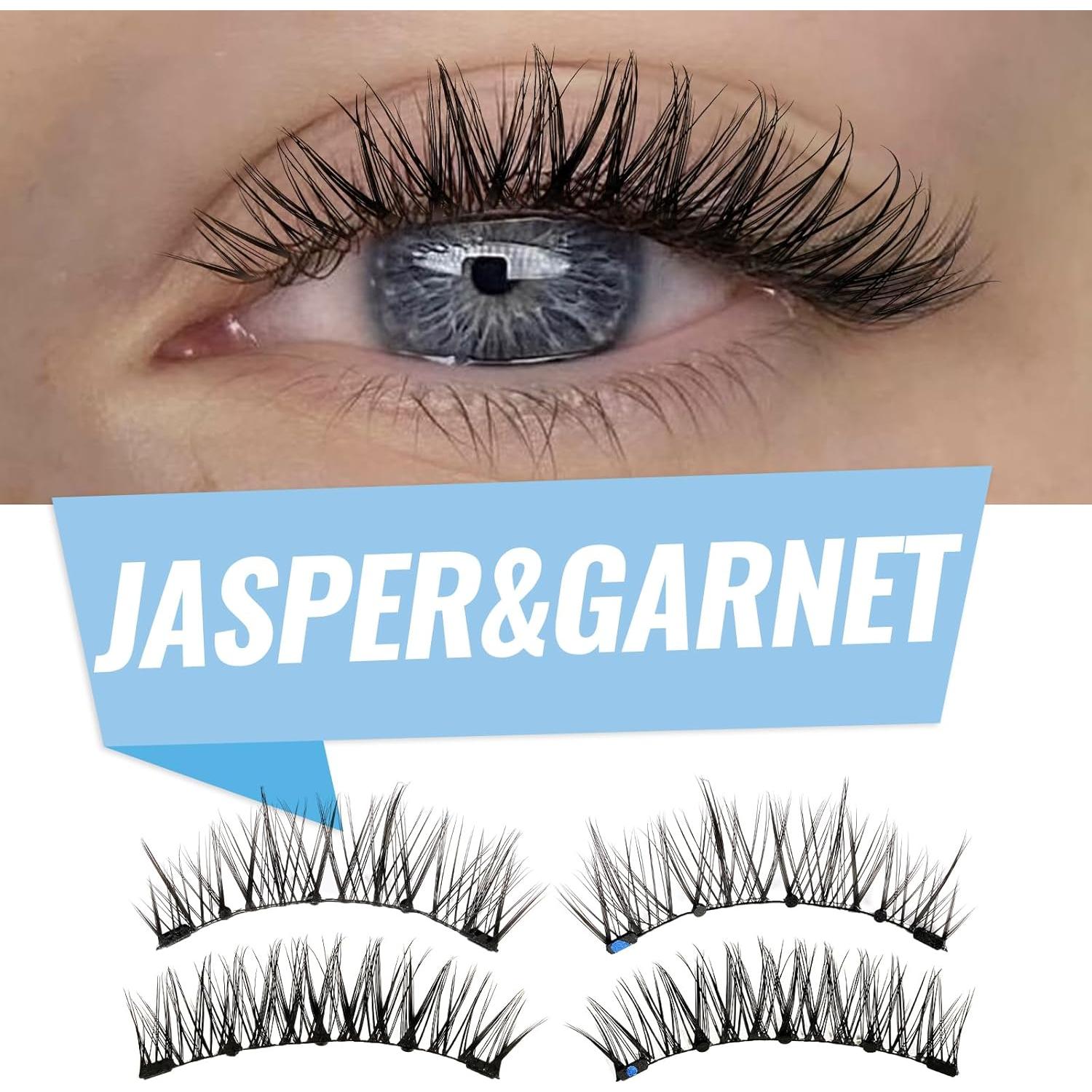 Kit de Pestañas Magnéticas KevKev - 2 Pares Reutilizables