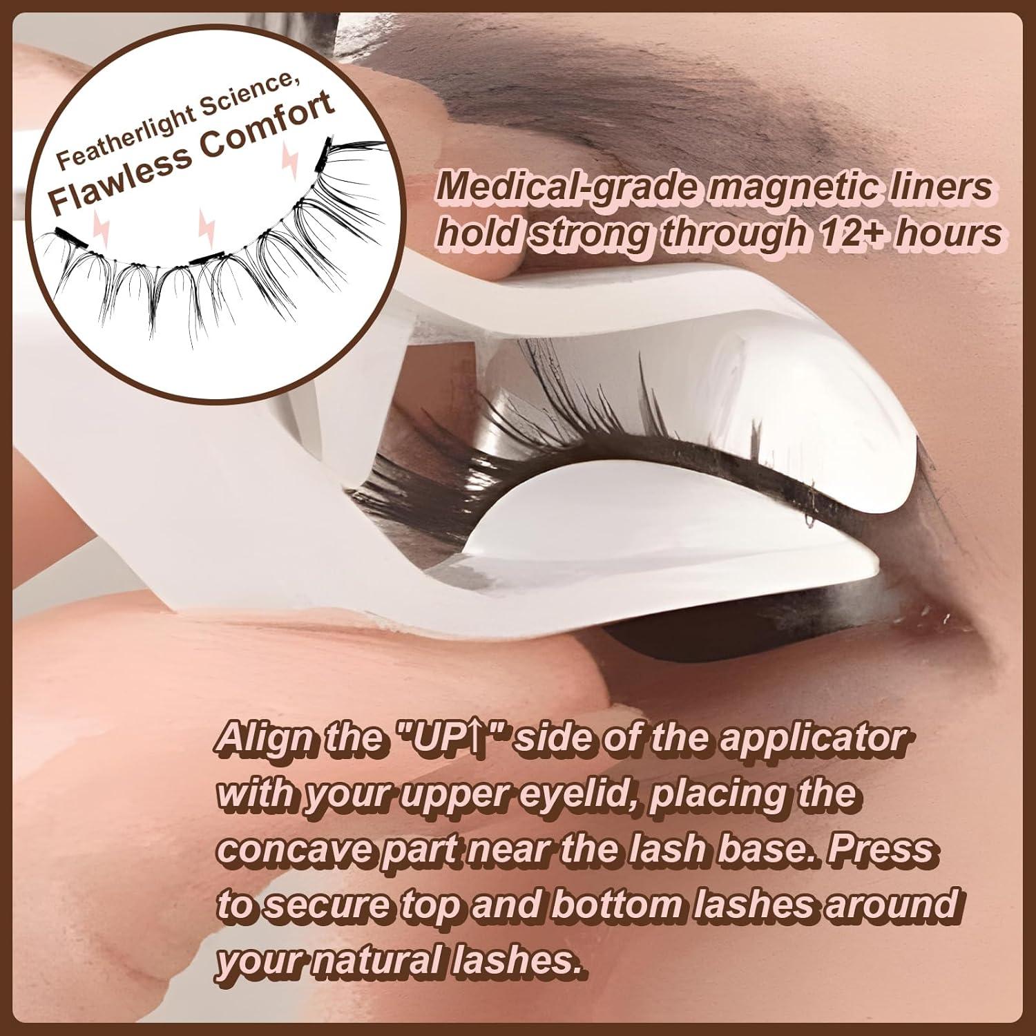 Pestañas Magnéticas Reutilizables JIECAI con Aplicador 10x8cm