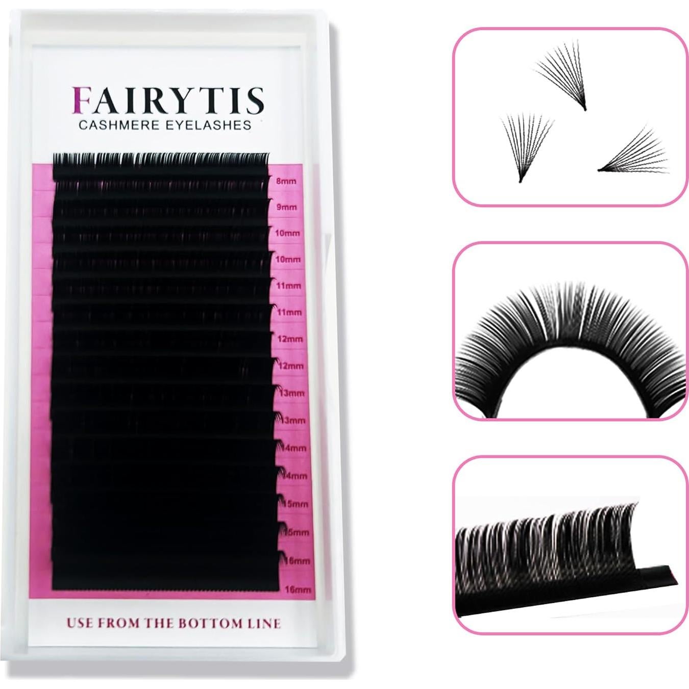 Extensiones de Pestañas Clásicas FAIRYTIS 8-16mm Autoadhesivas
