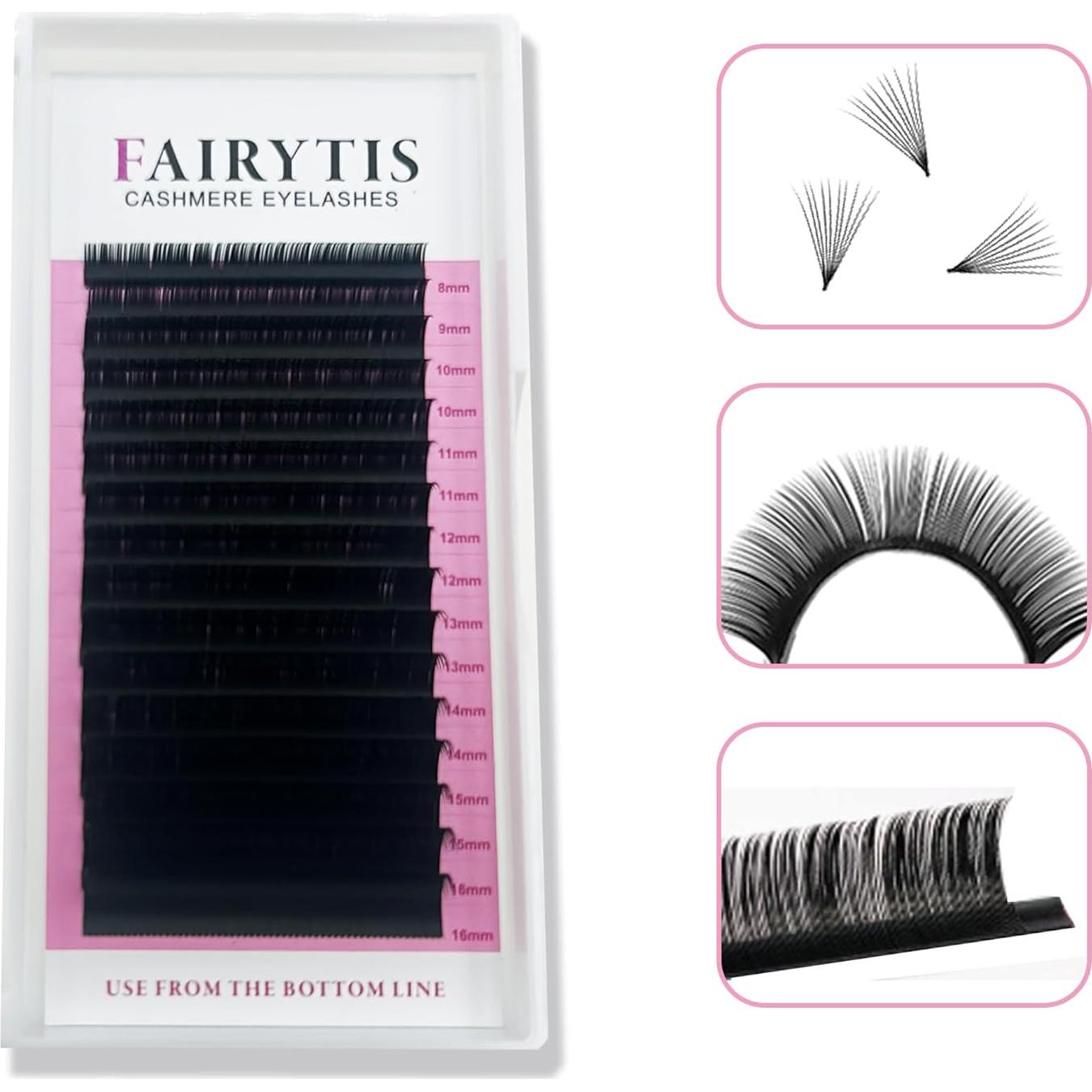 Extensiones de Pestañas Clásicas FAIRYTIS 8-16mm Autoadhesivas