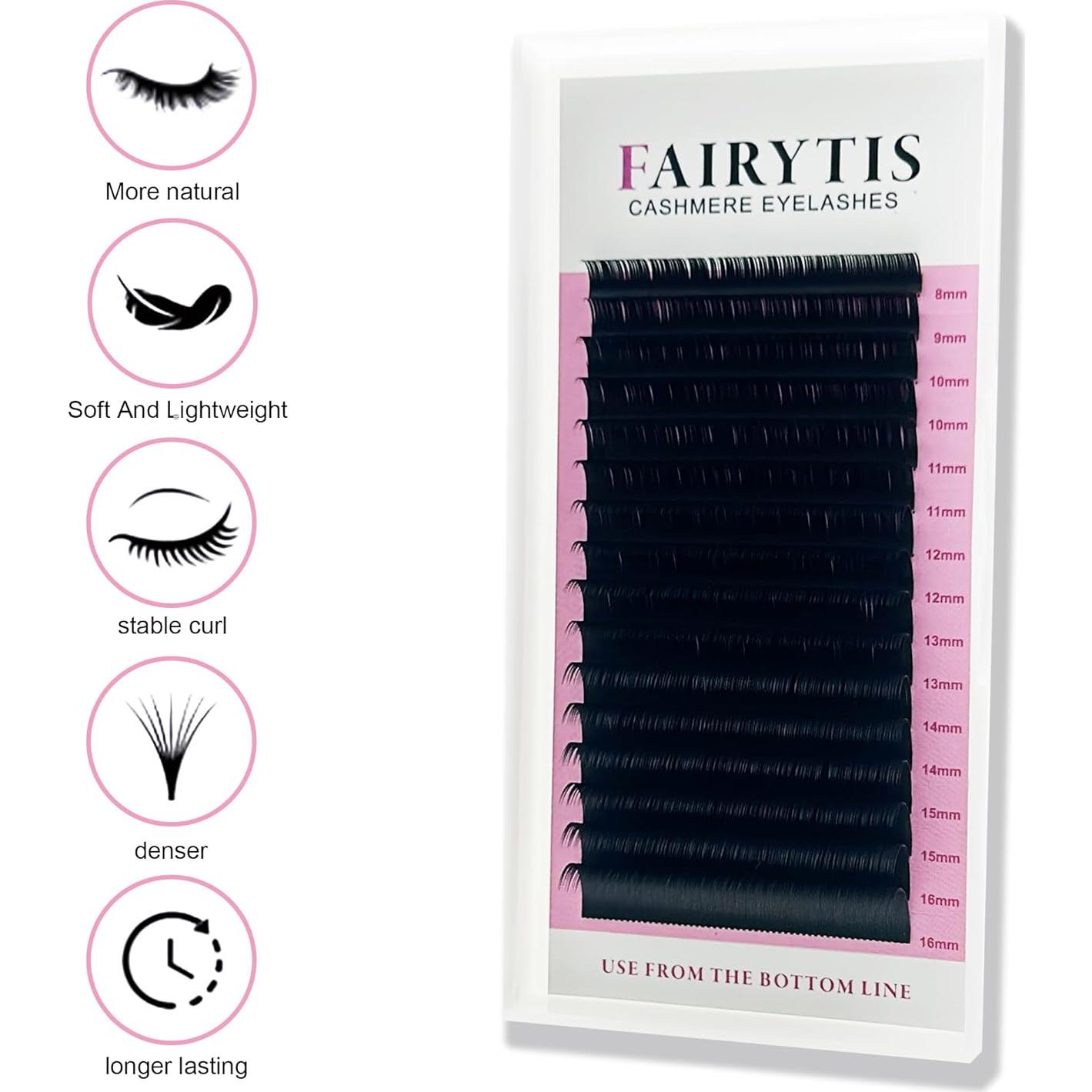 Extensiones de Pestañas Clásicas FAIRYTIS 8-16mm Autoadhesivas