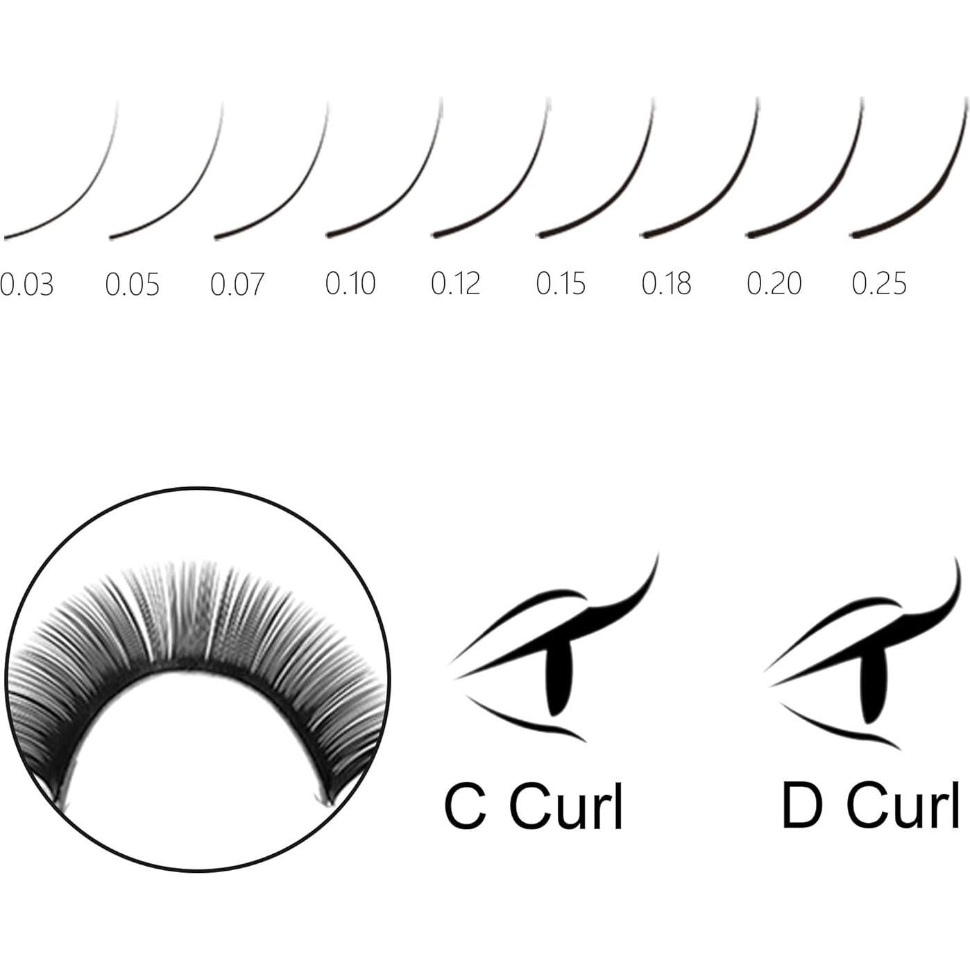 Extensiones de Pestañas Clásicas FAIRYTIS 8-16mm Autoadhesivas