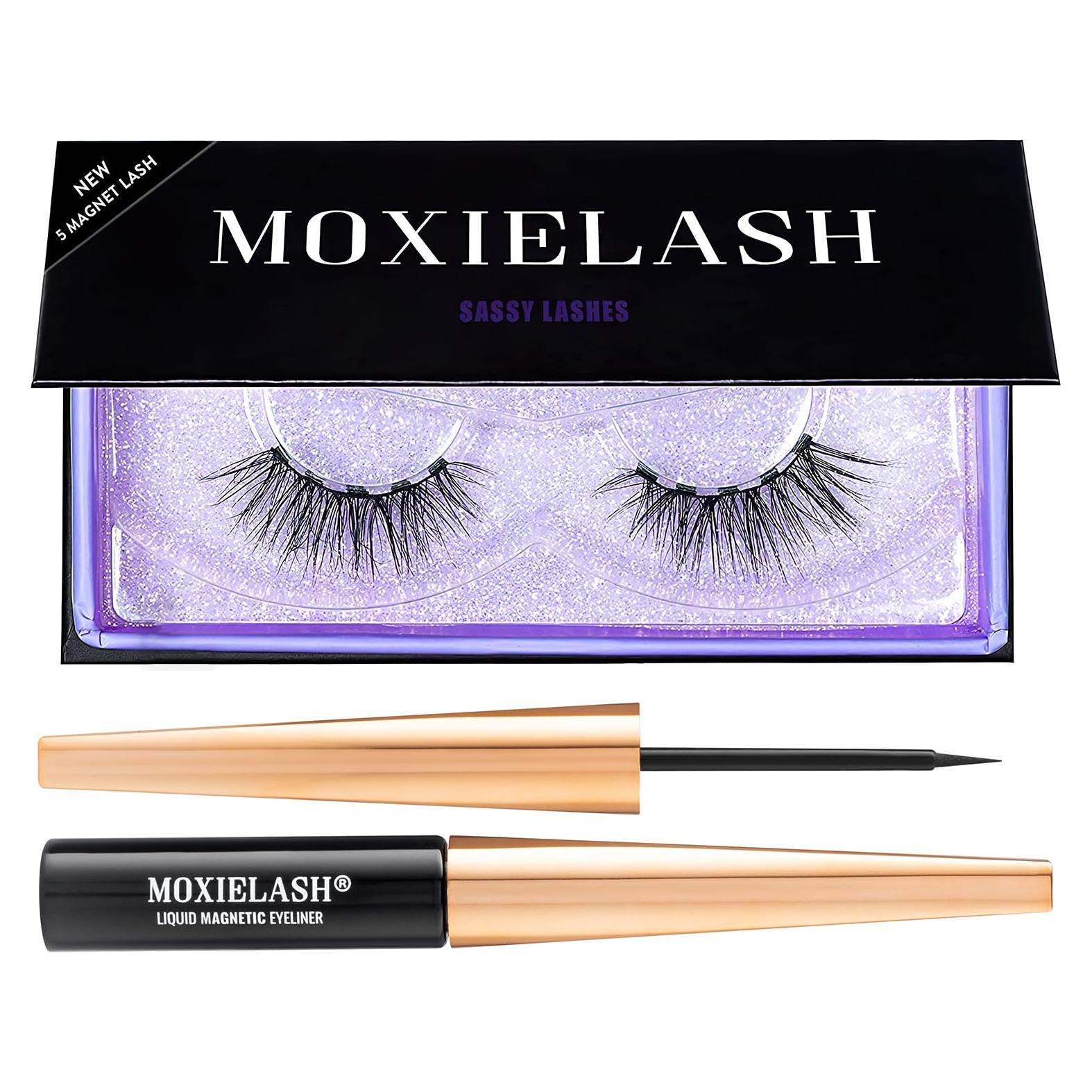 Kit de Pestañas Magnéticas Sassy MoxieLash - Delineador Líquido Mini