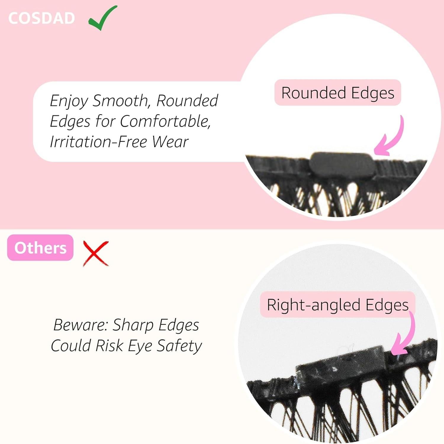 Kit de Pestañas Magnéticas COSDAD - Look Natural, 5 Pares