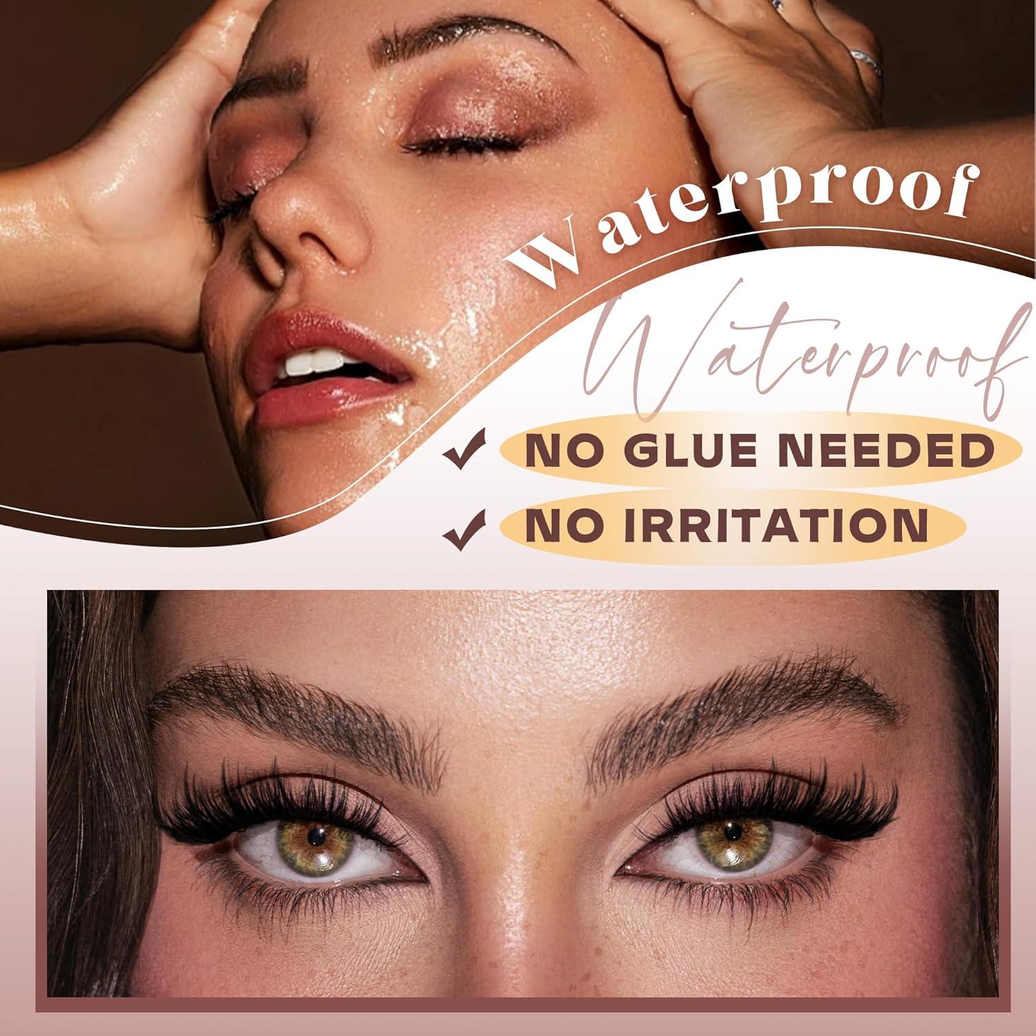 Kit de Pestañas Magnéticas Newcally con Delineador - 5 Pares