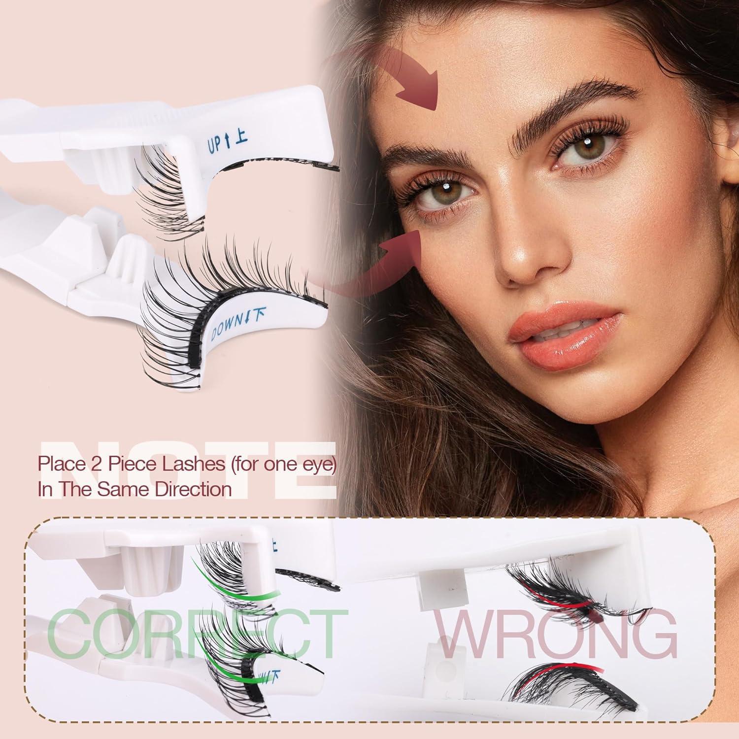 Pestañas Magnéticas Reutilizables LCQSHENG - Sin Pegamento