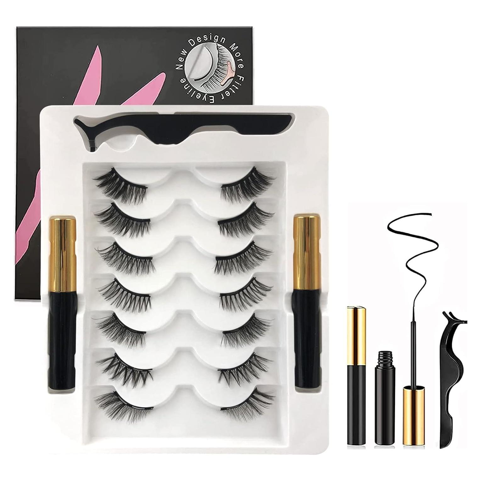 Kit de Pestañas Magnéticas Medias TMIELYBS 7 Pares Reutilizables