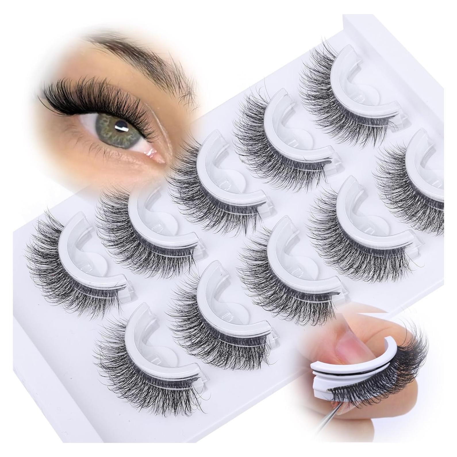 Pestañas Autoadhesivas Naturales Zanlufly 5 Pares Reutilizables