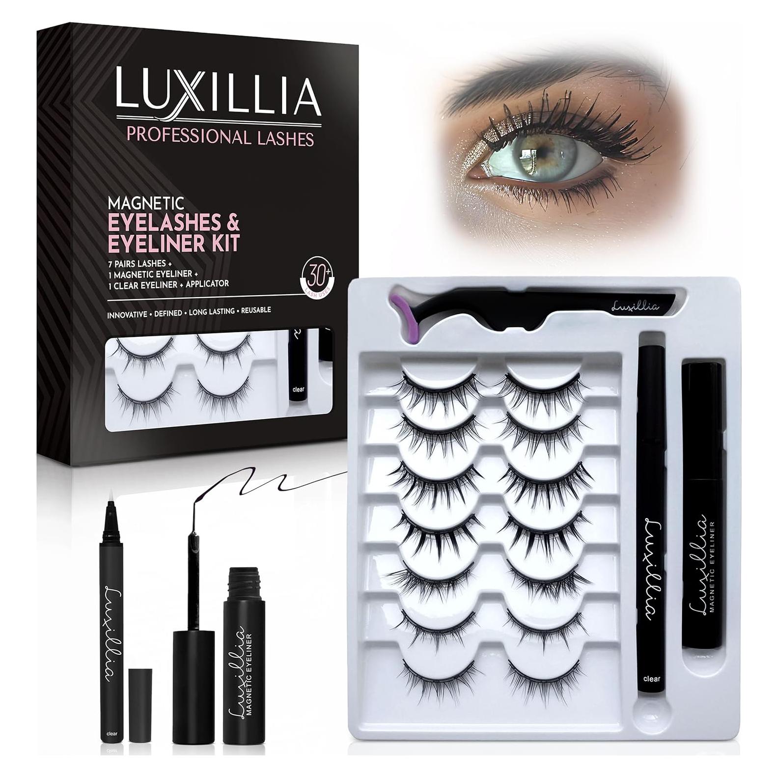 Kit de Pestañas Magnéticas Luxillia 10 Piezas - Natural y Reutilizables